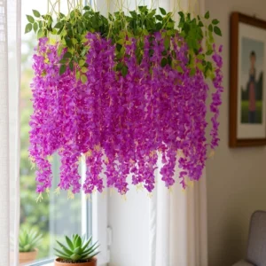 TheLeafAndLight Wisteria Artificial Flowers Multicolor Westeria Artificial Flower